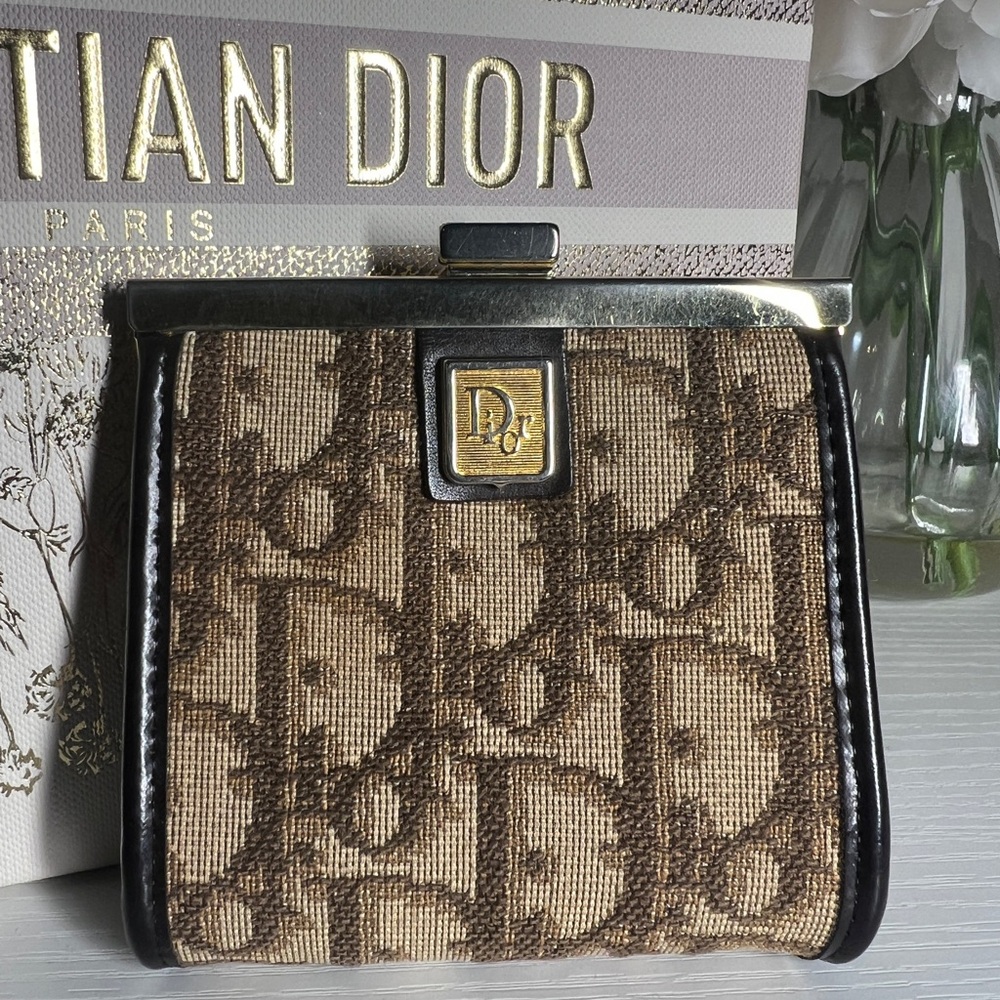 Dior Brown Trotter Monogram Women's Vintage Coin Pouch